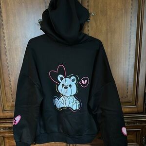 Black Teddy Bear Hoodie